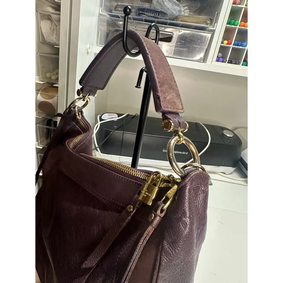 Women's Louis Vuitton Purple Leather Audacieuse EnprienteSuede Hobo Bag One Size - Picture 7 of 16